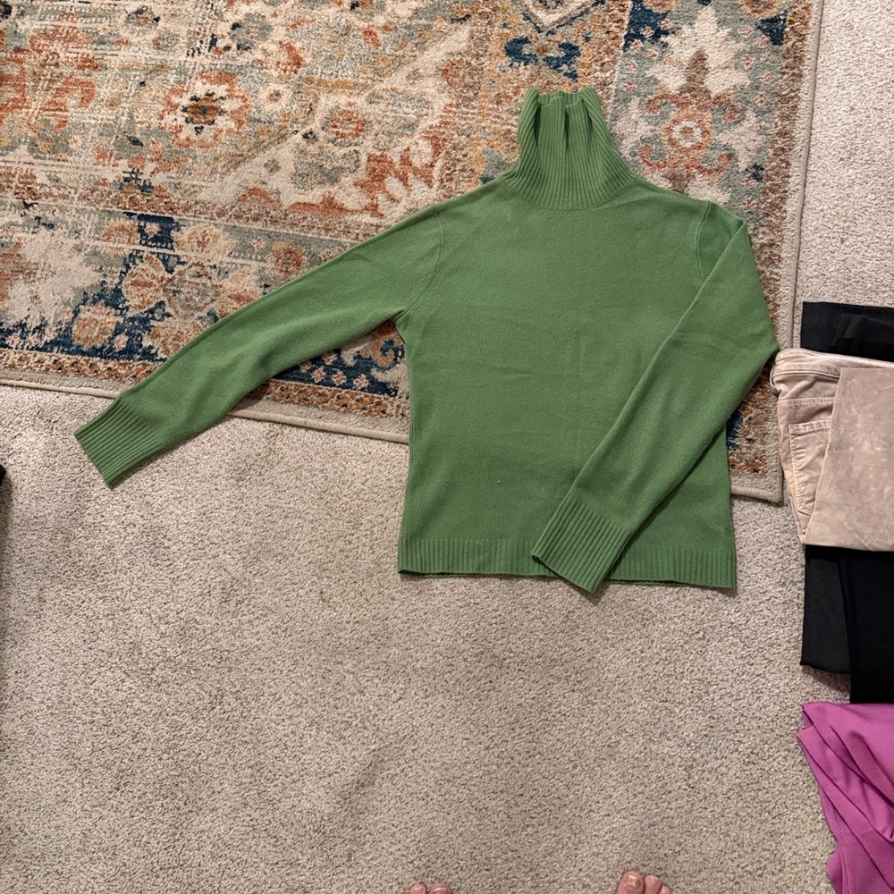 J. Crew Pastel Green Cashmere Sweater